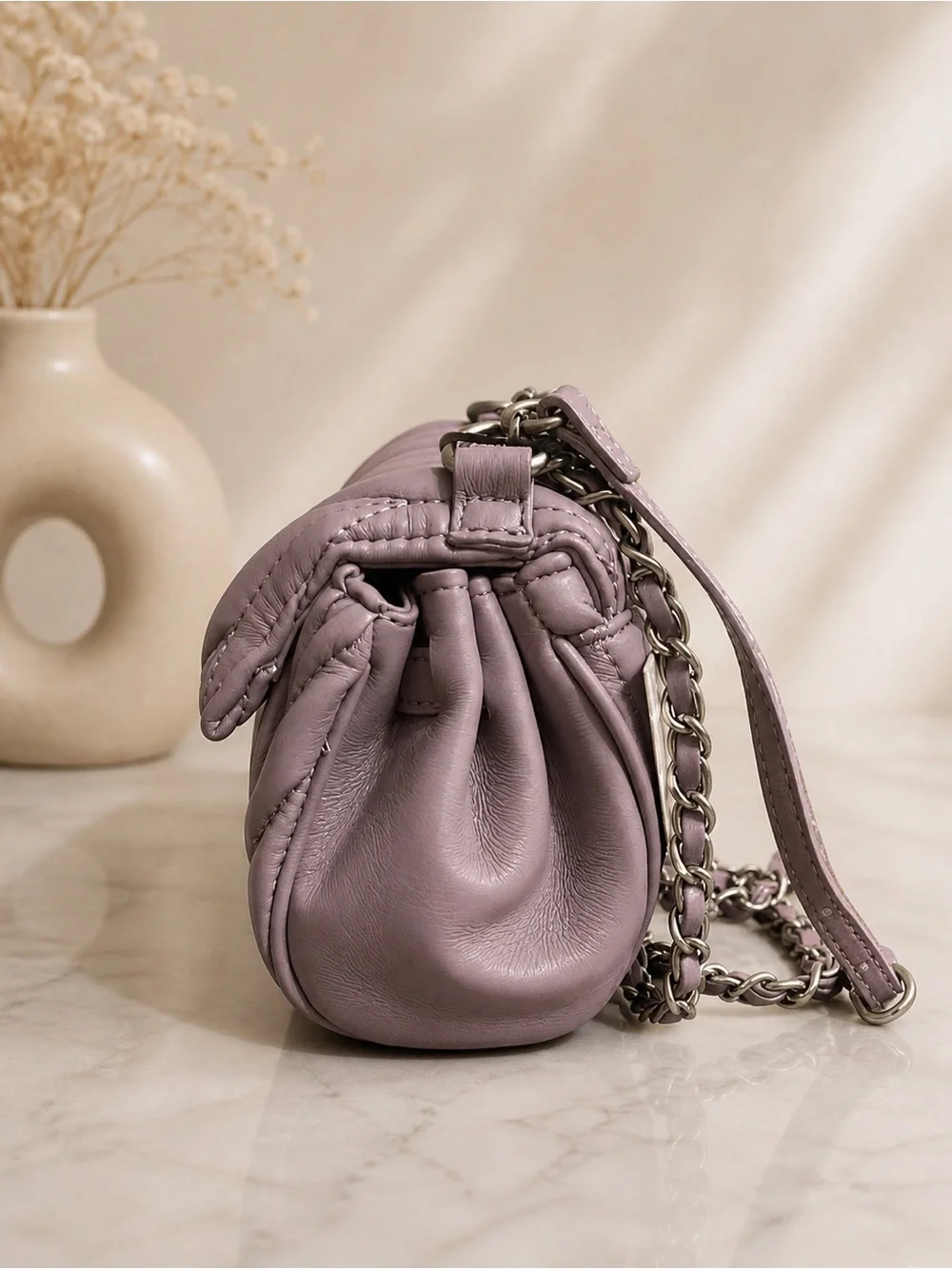 Steve Madden Quilted Shoulder Crossbody Bag in Lavender - NWT - Picture 3 of 6